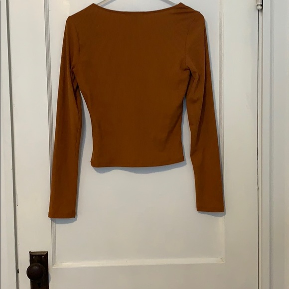 Long sleeve shirt with deep v neck - Picture 2 of 2